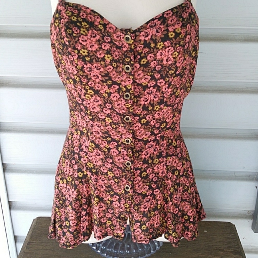 Free People Ditzy corset camisole top